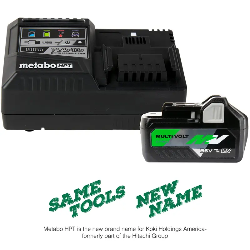 metabo HPT UC18YSL3B1M 36V/18V MultiVolt Lithium Ion Slide Battery and Charger Starter Kit