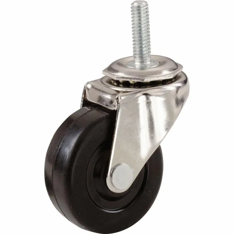 2 in. Soft Rubber Threaded Stem Casters with 80 lb. Load Rating (2 per Pack).715 / each