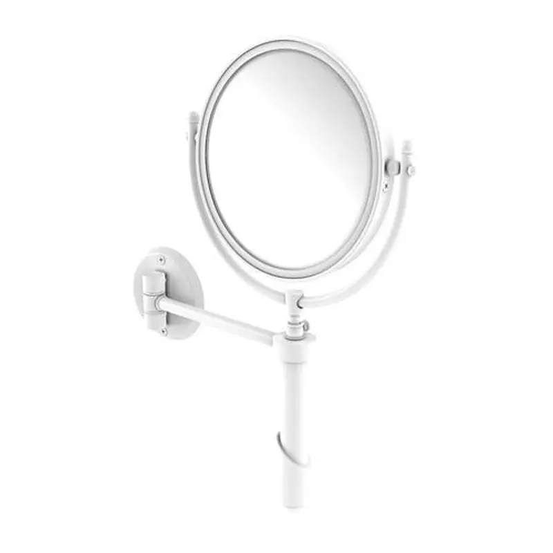 Allied Brass Soho 8-in x 15-in Matte White Double-Sided Magnifying Wall-Mounted Vanity Mirror