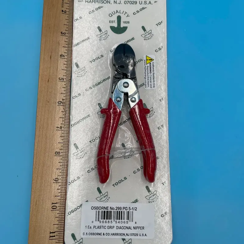 C.S. Osborne Plastic Grip Diagonal Nipper 299 PG 5-1/2