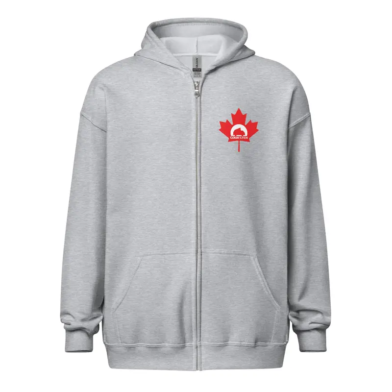 GoWesteh Canada Unisex Zip-Up HoodieBlack / S