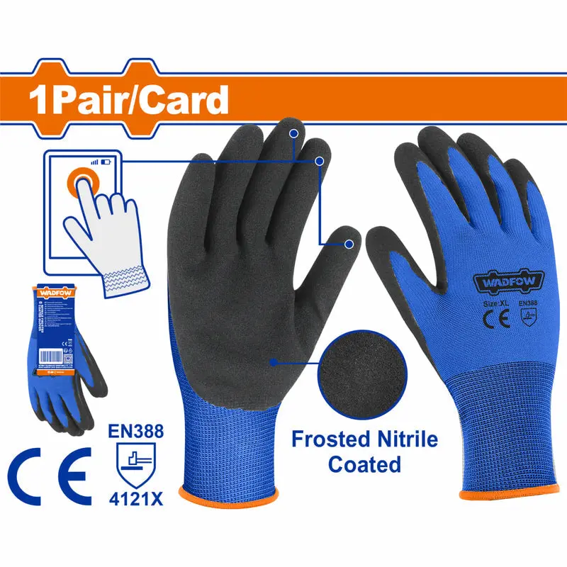 Heavy Duty Nitrile Gloves XL Touchscreen