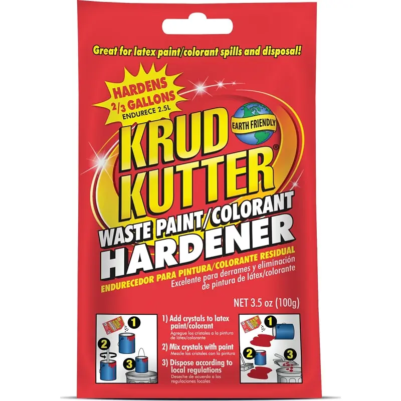 Krud Kutter PH3512 Waste Paint Hardener, Solid, Mild, Clear, 3.5 oz, Bag