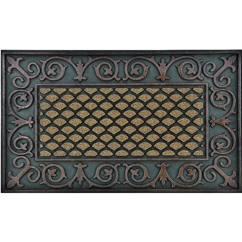 Simple Spaces DM-183002 Door Mat, 30 in L, 18 in W, Walnut Elegant Aesthetic Pattern, Walnut Surface, Chocolate