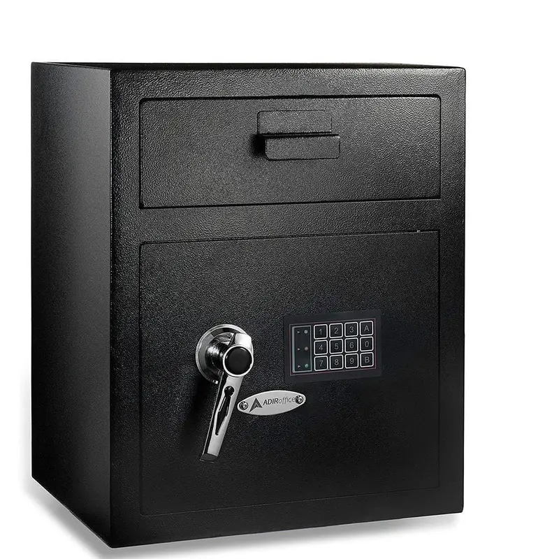 1.1 cu. ft. Steel Digital Depository Safe with Digital keypad, BlackWhite / 55
