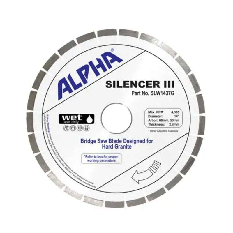 Alpha Silencer III for Granite Bridge Saw Blades14" (General Purpose Granite)