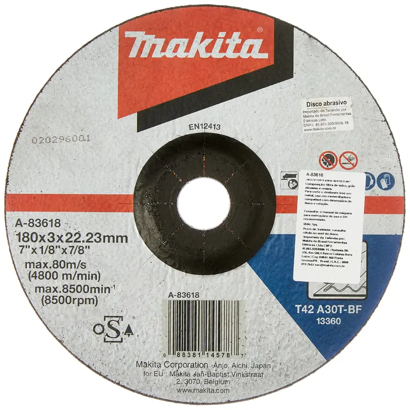 Makita Cut-Off Wheel 180x3x22mm | A-83618