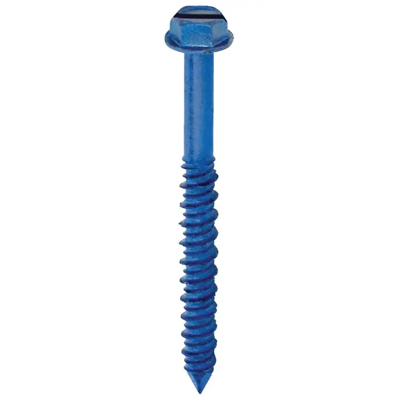 Cobra Anchors 683J Screw, 1/4 in Thread, 2-3/4 in L, Hex, Socket Drive, Steel, Fluorocarbon-Coated, 25 PK