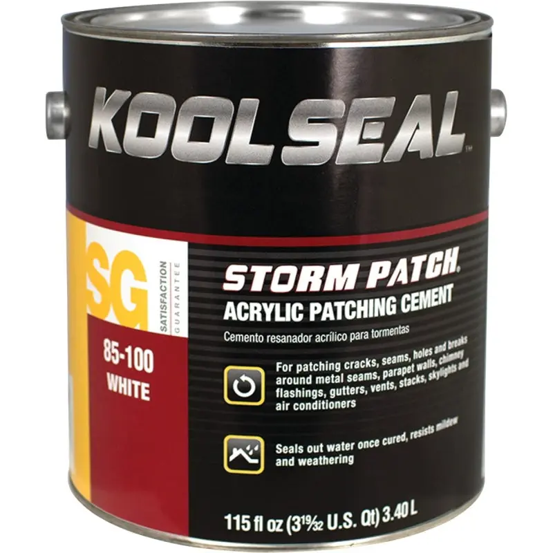 Kool Seal KS0085100-16 Patching Cement, White, Liquid, 1 gal