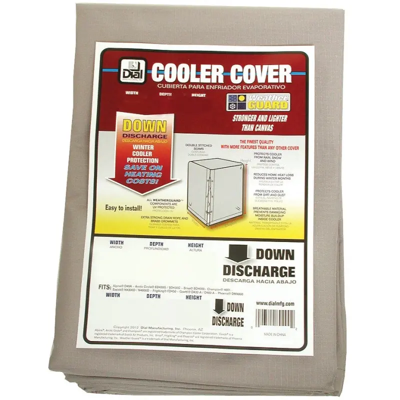 Dial 8935 Evaporative Cooler Cover, 34 in W, 34 in D, 40 in H, Polyester