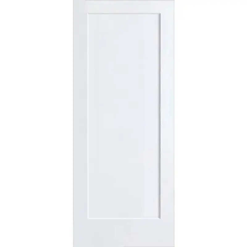 18 in. x 80 in. Shaker 1-panel White Solid Core Wood Interior Door Slab32 / each