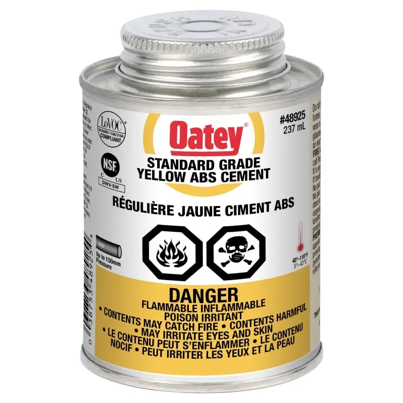Oatey 31541 Pipe Cement, Liquid, Yellow, 236 mL