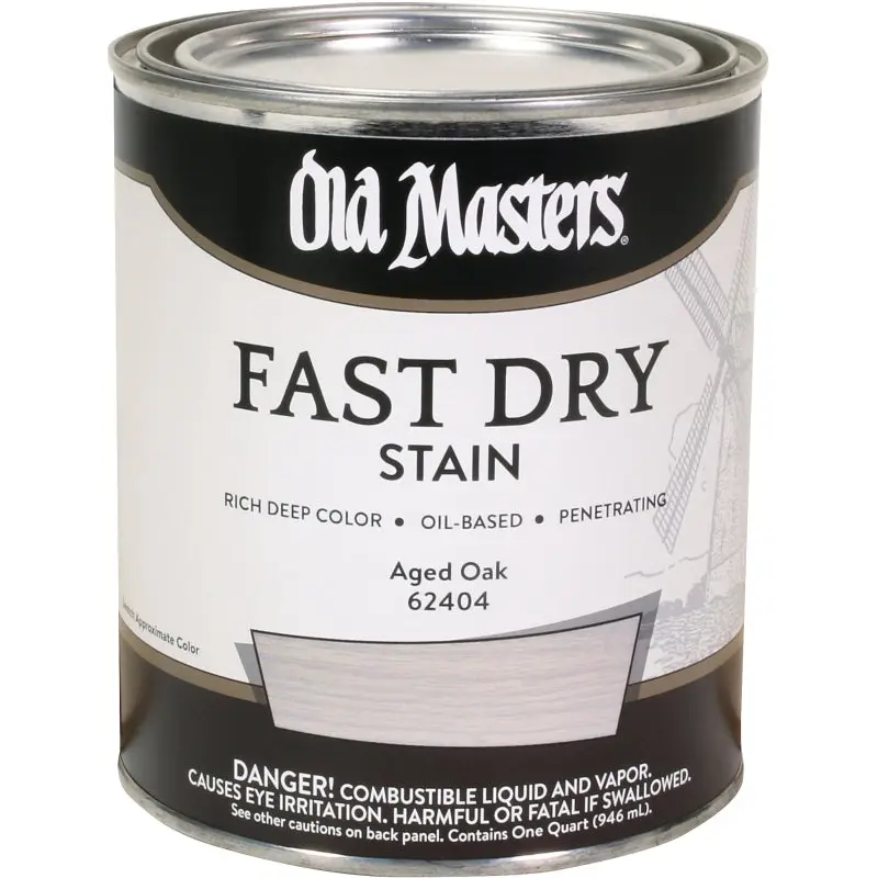Old Masters 62404 Fast Dry Stain, Aged Oak, Liquid, 1 qt