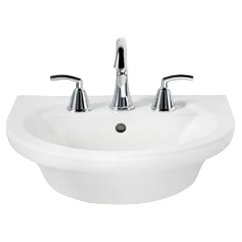 American Standard Tropic Petite 21 in. Center Pedestal Sink Basin with 8 in. Faucet Centers in WhiteWhite / 36.3