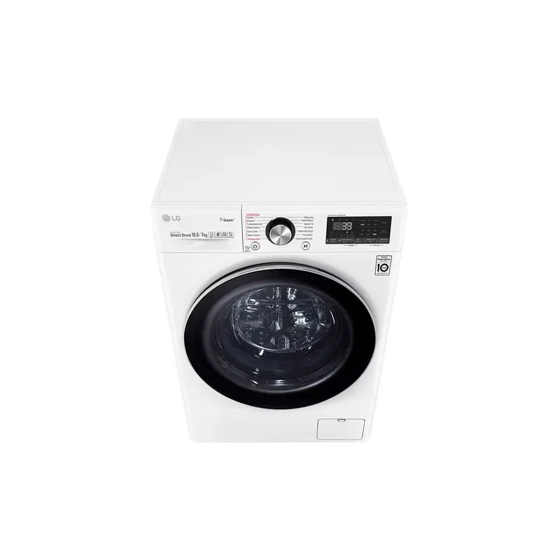 10.5/7kg Front Load Washer & Dryer, AI DD, TurboWash360, White Color