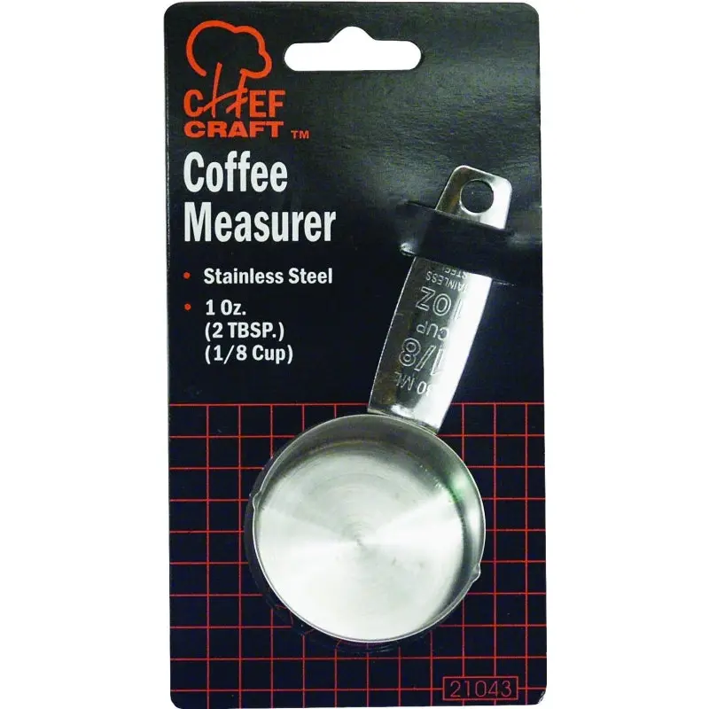 Chef Craft 21043 Coffee Measure, 1 oz, Metric Graduation, Stainless Steel, Silver