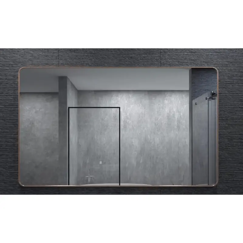 60 in. W x 36 in. H Rectangular Framed Wall Bathroom Vanity Mirror in Fauxy Wood