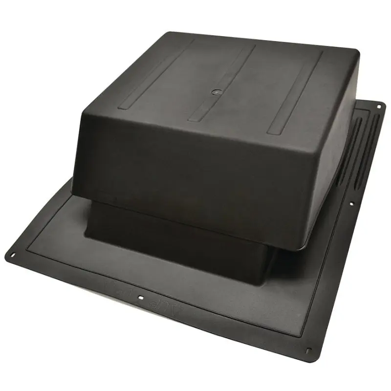 Master Flow IR65BL Roof Louver, 5.88 in L, 18 in W, Resin, Black