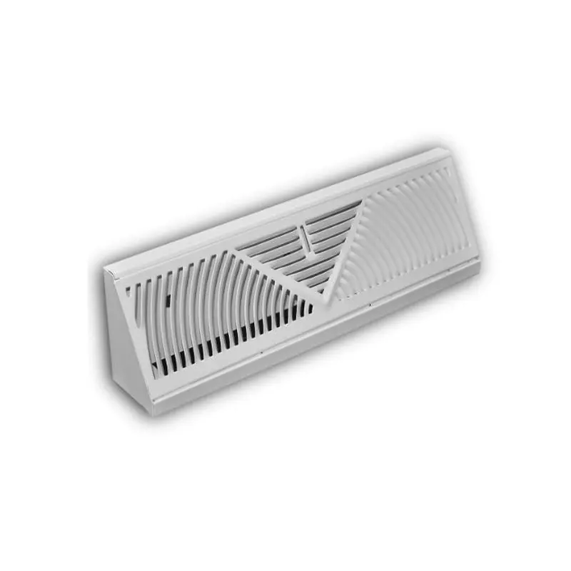 Truaire Stamped Sunburst Baseboard Diffuser15" Long Steel White