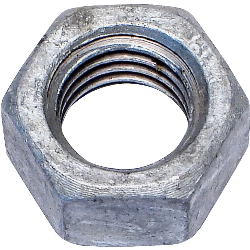 Midwest Fastener 05618 Hex Nut, Coarse Thread, 1/2-13 Thread, Galvanized
