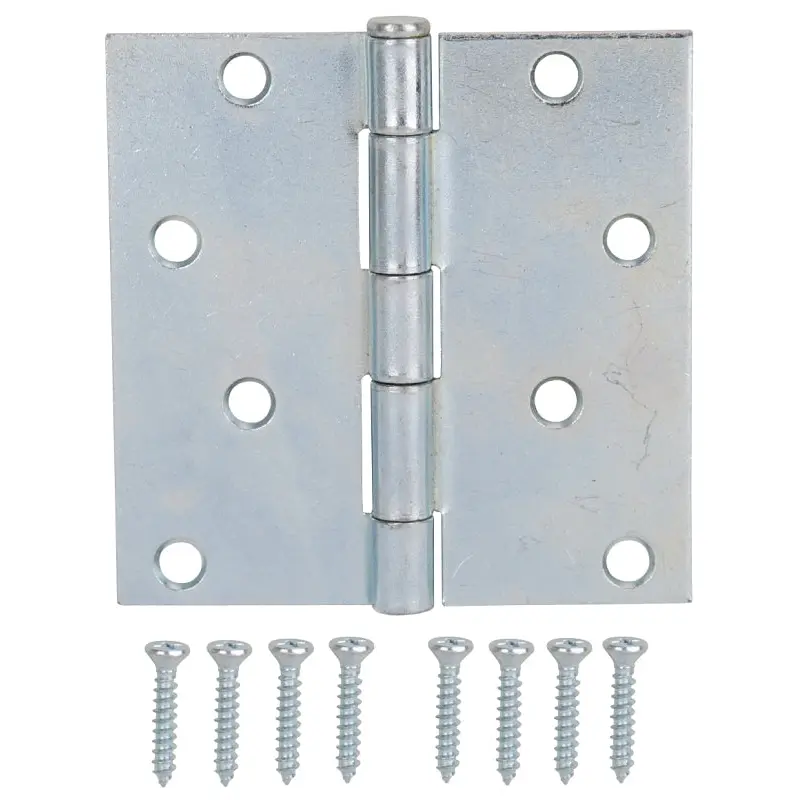 ProSource LR-042-PS Utility Hinge, Steel, Zinc, Removable Pin, 180 deg Range of Motion, Full Mortise Mounting