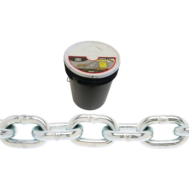 BARON PC3014P Proof Coil Chain, 1/4 in, 141 ft L, 30 Grade, Steel, Zinc
