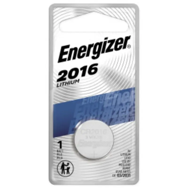 Energizer ECR2016BP Coin Cell Battery, 3 V Battery, 100 mAh, CR2016 Battery, Lithium, Manganese Dioxide