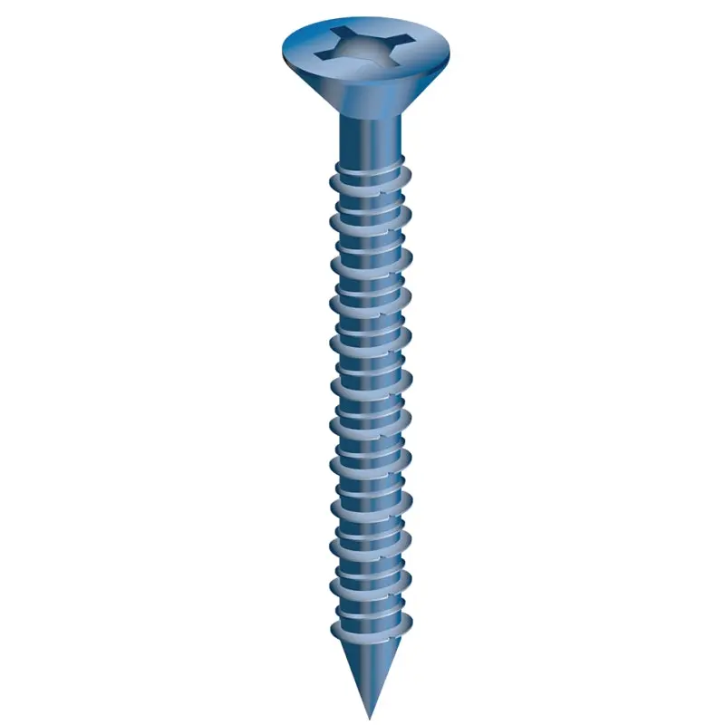 Cobra Anchors CobraTap 626J Concrete Screw, 3/16 in Dia, 4 in L, 200 lb, Steel, Cobra-Coated, 25/PK