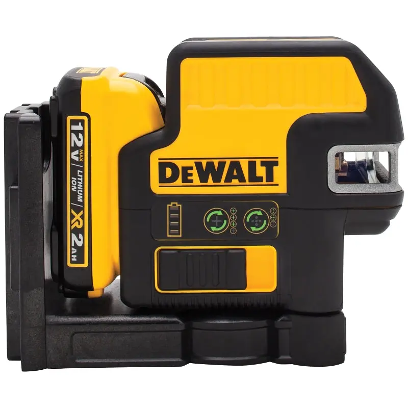 DeWALT DW0825LG-QU Laser Level, 165 ft,  /-1/8 in at 30 ft Accuracy, Green Laser