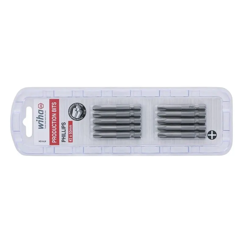 Wiha Phillips Power Bit #3 x 50mm Pack of 10 Bits