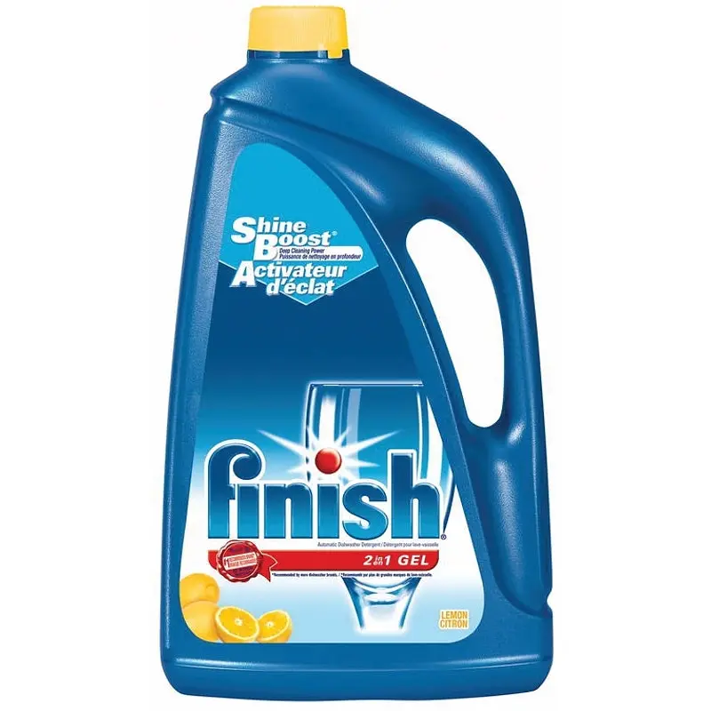 Finish 31514-DNA Dishwasher Detergent, 1.6 L, Gel, Lemon, Blue