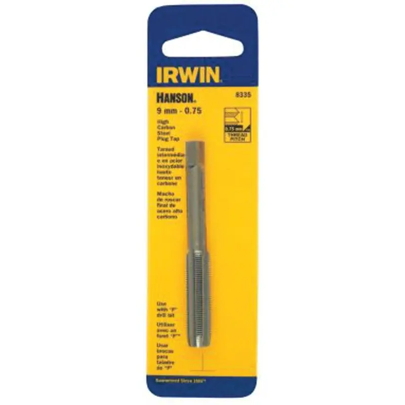 Irwin 8344 Thread Tap, 12 mm Thread, Plug Tap Thread, 4-Flute, HCS