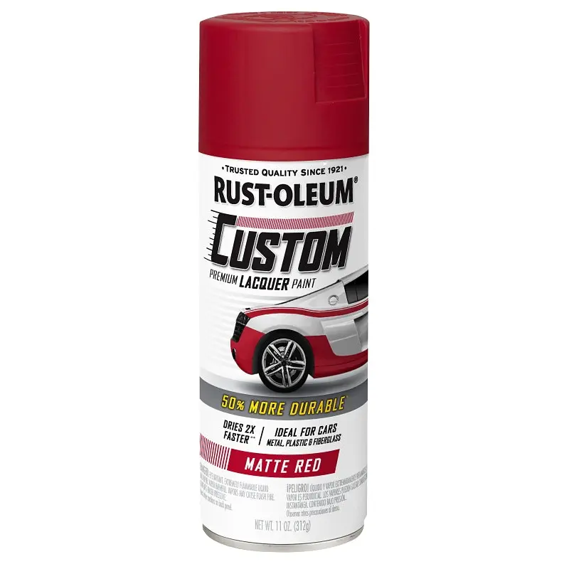 Rust-Oleum 311484 Automotive Spray Paint, Matte, Red, 11 oz, Can