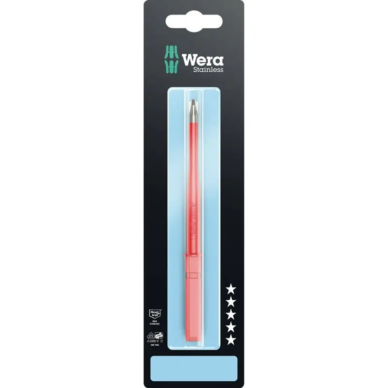 Wera 05033648001 Kraftform Kompakt Vde 3065 Is Pz/S Sb, Stainless, # 2 X 154 Mm