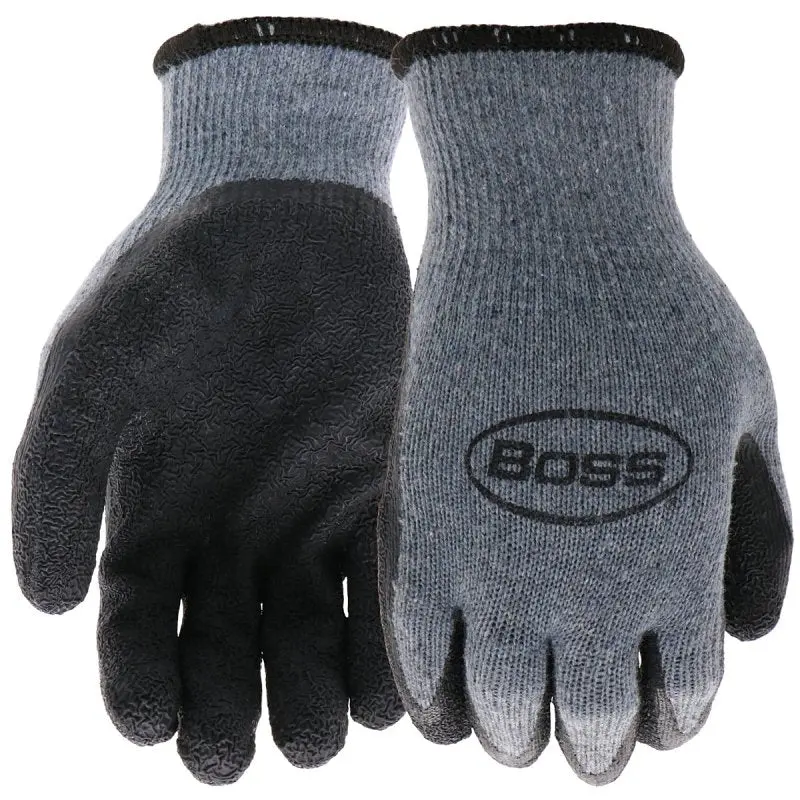 Boss 8426M Protective Gloves, M, Knit Wrist Cuff, Latex Coating, Blue