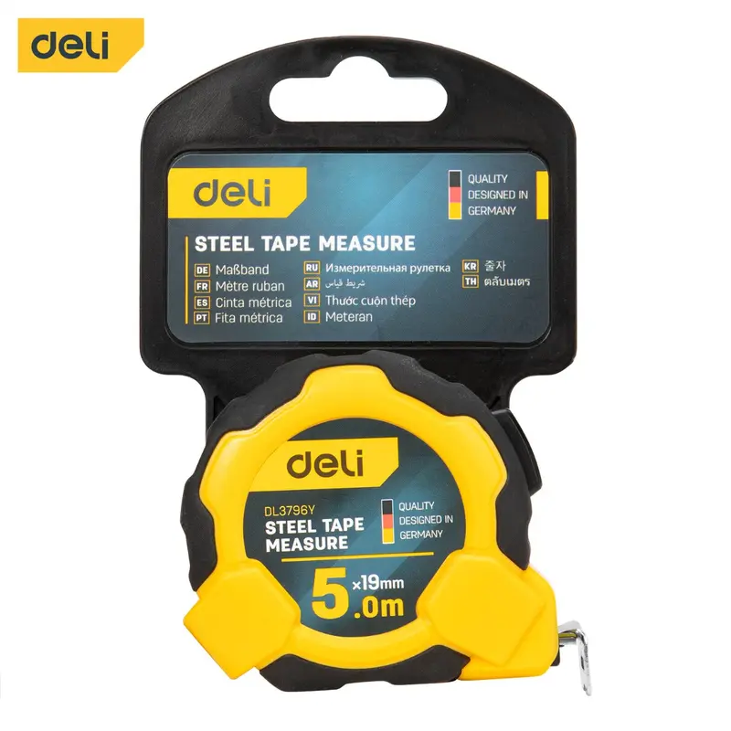 Deli Self-Locking Tape Measure 5mx19mm | EDL3796Y
