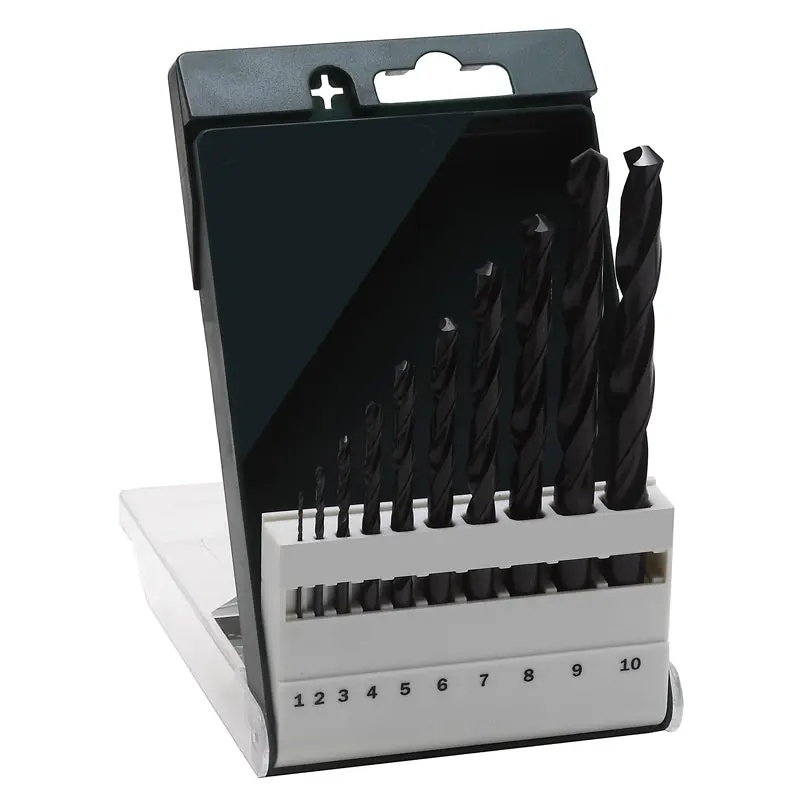 Metal Drill Bit HSS-R Set 1-10mm 10pcs