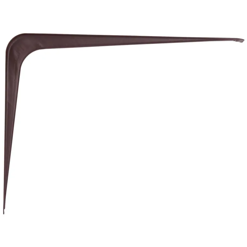 ProSource 21140CHO-PS Shelf Bracket, 110 lb/Pair, 10 in L, 8 in H, Steel, Chocolate
