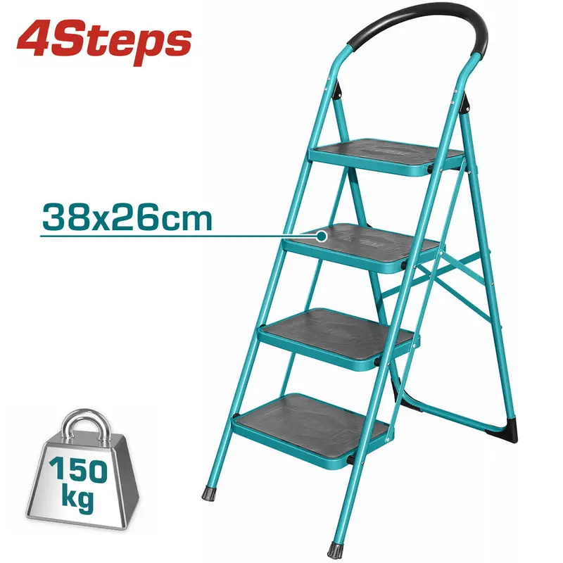 Steel Ladder with Platform 1.30m 4 Steps TOTAL Model THLAD09041