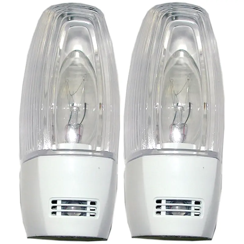 Atron NL100/2 Photoelectric Night Light, 4 W, 2-Lamp, Incandescent Lamp, White