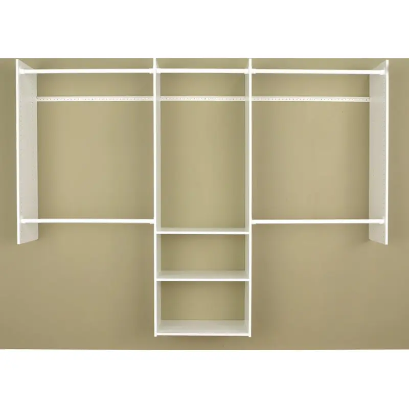 Easy Track RB1460 Deluxe Starter Closet, 48 to 96 in W, 84 in H, 3-Shelf