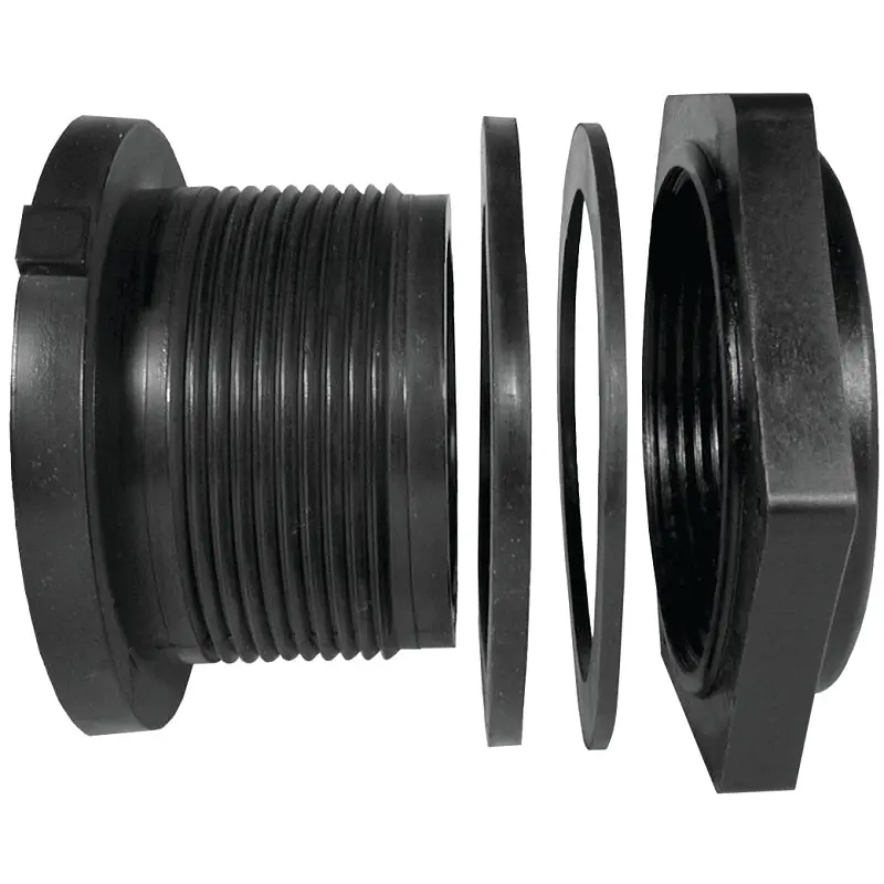 Green Leaf TF 125 P-E Tank Fitting, 1-1/4 in, FPT, Polypropylene