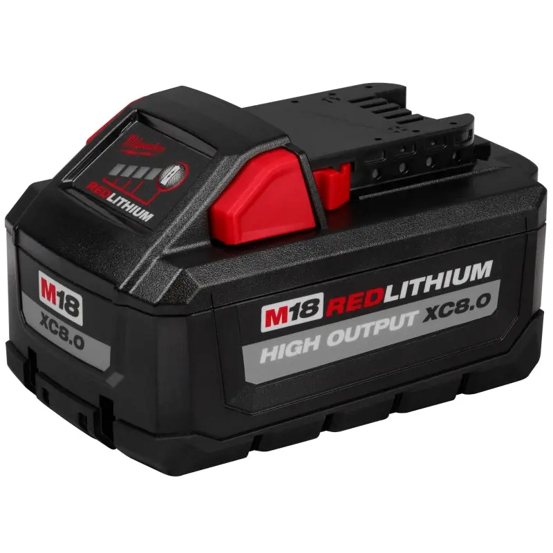Milwaukee 48-11-1880 Rechargeable Battery Pack, 18 V Battery, 8 Ah, 60 min Charging