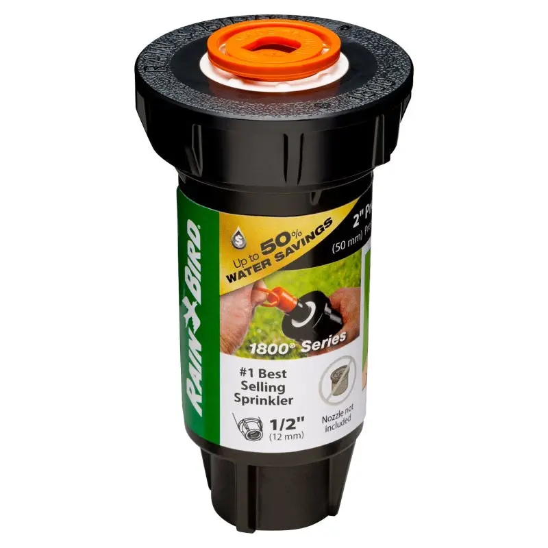 Rain Bird 1800 PRS 1802LNPRS Pressure Regulating Pop-Up Sprinkler, 1/2 in Connection, FNPT, 2 in H Pop-Up, Plastic