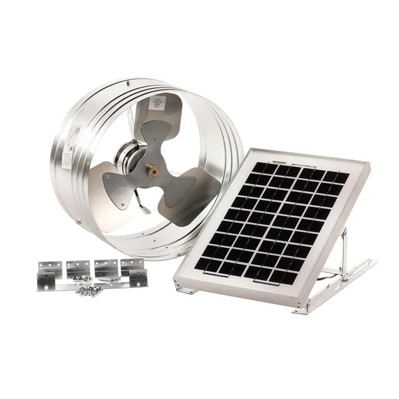 500 CFM Silver Solar Powered Gable Mount Solar Attic Fan27 / each