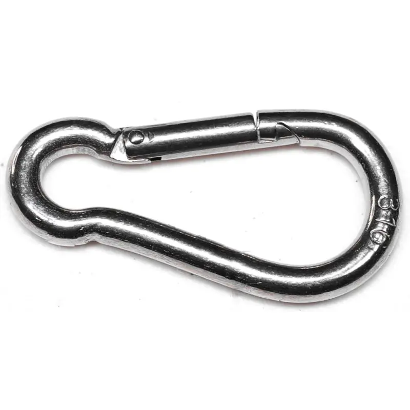 BARON 2450S-3/16 Spring Hook, 100 lb Working Load, Stainless Steel