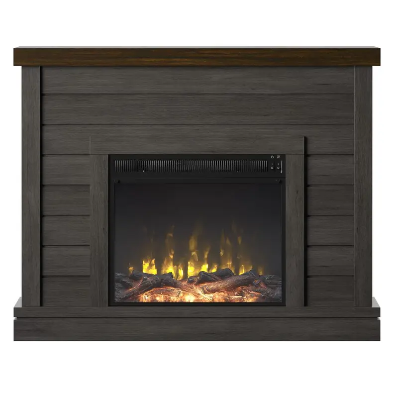 47.38 in. Wall Mantel Electric Fireplace in Weathered Gray400 / 47.38 in / Weathered Gray