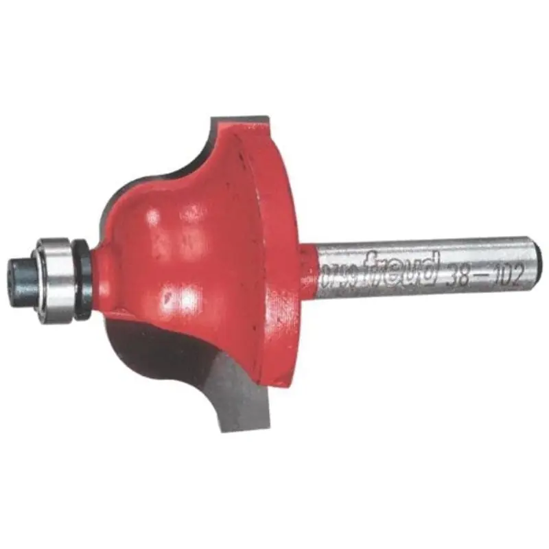 Freud 38-102 Router Bit, 1-3/8 in Dia Cutter, 2-3/8 in OAL, 1/4 in Dia Shank, 4-Cutter, Carbide