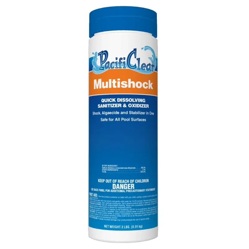 PacifiClear F135002024PC Multi-Shock Pool Chemical, 2 lb, Bottle, Granular
