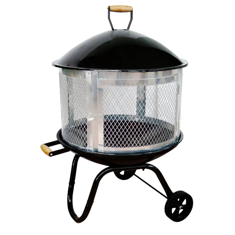 Seasonal Trends Fire Pit, 27-3/4 in OAW, 31-1/4 in OAD, 46-1/2 in OAH, Round, Steel